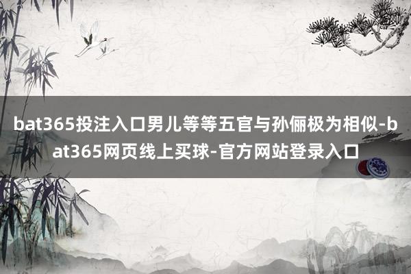 bat365投注入口男儿等等五官与孙俪极为相似-bat365网页线上买球-官方网站登录入口