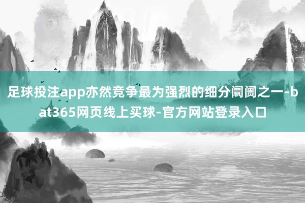 足球投注app亦然竞争最为强烈的细分阛阓之一-bat365网页线上买球-官方网站登录入口