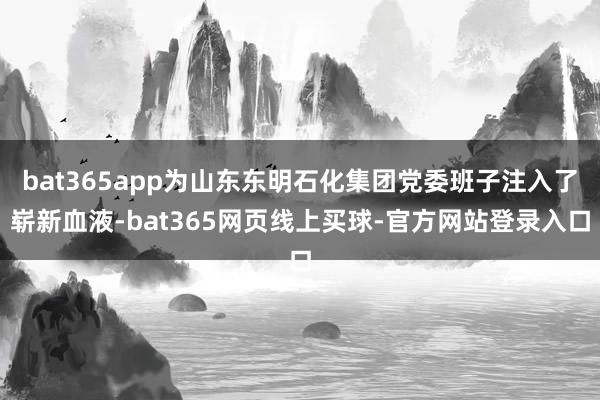bat365app为山东东明石化集团党委班子注入了崭新血液-bat365网页线上买球-官方网站登录入口